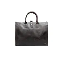 msfcjr porte-documents en cuir véritable, sacs à bandoulière à bagages de voyage, sacs de messager de vachette d'affaires, sacs d'ordinateur de bureau (color : brown)