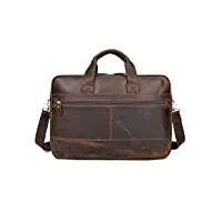 msfcjr vintage ordinateur portable messenger & sac à bandoulière sacs d'épaule véritable porte-documents, bagages et sacs de voyage sac à dos ordinateur de bureau (color : brown)