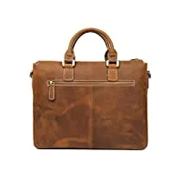 msfcjr sacs de messager en cuir véritable vintage, sacs à bandoulière à bagages de voyage, sac à dos d'ordinateur de bureau (color : brown)