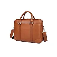 msfcjr porte-documents, sacs à bandoulière à bagages de voyage, sacs de messager de vachette d'affaires, sac à dos d'ordinateur en cuir véritable (color : brown)
