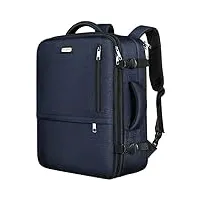 mogplof grand sac à dos de voyage approuvé en avion pour homme et femme, 40 l, antivol adapté à la tsa, sac à dos extensible pour ordinateur portable de 17 à 17,3 pouces