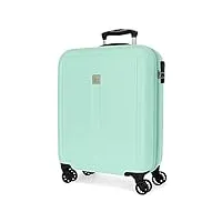 roll road cambodge valise de cabine verte 40 x 55 x 20 cm rigide abs fermeture à combinaison latérale 37 l 2,78 kg 4 roues doubles bagages à main