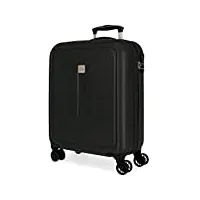 roll road cambodya valise de cabine noire 40 x 55 x 20 cm rigide abs fermeture à combinaison latérale 37 l 2,78 kg 4 roues doubles bagages à main
