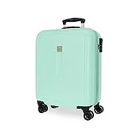 roll road cambodge valise de cabine verte 40 x 55 x 20 cm rigide abs fermeture à combinaison latérale 37 l 3,08 kg 4 roues doubles bagages à main
