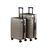 jaslen - valises. lot de valise rigides 4 roulettes - valise grande taille, valise soute avion, bagages pour voyages.ensemble valise voyage. verrouillage à combinaison 171316, champagne