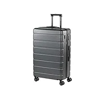 jaslen - valise grande taille. grande valise rigide 4 roulettes - valise grande taille xxl ultra légère - valise de voyage. combinaison verrouillage 171370, gris foncé