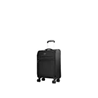 bemon valise cabine souple en toile 4 roues 55cm monaco noir