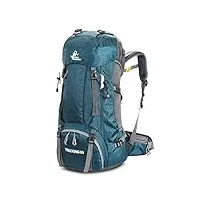 bseash sac à dos de randonnée léger et imperméable de 60l avec housse de protection contre la pluie, sac à dos de voyage pour l'escalade, le camping et la randonnée