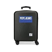 pepe jeans darren valise de cabine noire 38 x 55 x 20 cm rigide abs fermeture à combinaison latérale 34 l 2,74 kg 4 roues doubles