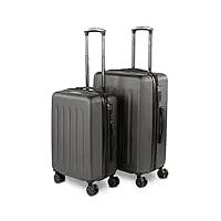 skpat - valises. lot de valise rigides 4 roulettes - valise grande taille, valise soute avion, bagages pour voyages.ensemble valise voyage. verrouillage à combinaison 175115, anthracite