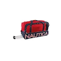 nautica sac à dos roulant rouge/bleu marine 76,2 cm, rouge/bleu marine, submariner sac de sport à roulettes 76,2 cm