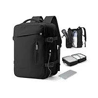 grand sac à dos de voyage pour femme, sac à dos de randonnée, sac à dos de sport, école, ordinateur portable, noir d, x-large, sacs à dos de voyage
