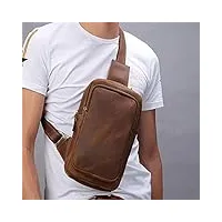 tjlss 1 pcs sac à poitrine épaule sac de diagonale décontracté sacs homme tendance sac à dos sac à dos rétro (color : a, size : 17 * 9 * 27cm)