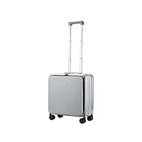 hanke valise de cabine de 45,7 cm, 50,8 cm, 61 cm avec poche avant pour ordinateur portable, bagage à roulettes de voyage, cadre en aluminium pc rigide avec roulettes pivotantes et serrure tsa, gris,