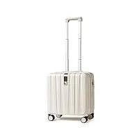 hanke valise à roulettes avec roulettes, 50,8 cm, 61 cm, 73,7 cm, valise à roulettes intégrée tsa légère en polycarbonate rigide sac de voyage, blanc ivoire., carry-on 16-inch, hanke valise rigide