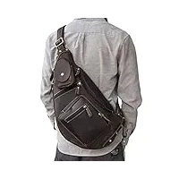 tjlss sac à poitrine décontracté for hommes sac diagonal à l'épaule à l'épaule à la main rétro grande capacité sac à dos (color : a, size : 48 * 24 * 12cm)