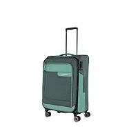 valise de voyage travelite, taille moyenne, durable, 4 roues, viia, chariot à bagages souple en matériau recyclé, serrure tsa, 67 cm, 70 à 80 litres
