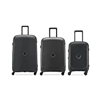 delsey paris - belmont plus - set de 3 valises rigides 55cm / 71cm / 83cm - noir