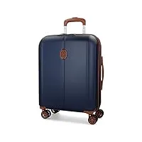 el potro ocuri valise de cabine bleue 40 x 55 x 20 cm rigide abs fermeture tsa intégrée 37 l 3,1 kg 4 roues doubles bagage à main, bleu, valise cabine