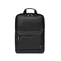 knomo brackley sac à dos en cuir pour ordinateur portable 16", noir, sacs à dos de jour