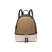 michael kors rhea zip md backpack, bag women, husk multi, 25.4 x 11.4 x 29.8