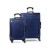 travelpro runway softside set, bleu, carry-on/medium-large check-in, runway softside set