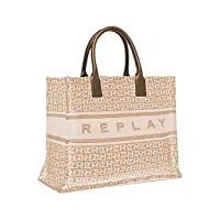 replay sac cabas pour femme, 1567 beige, taille unique, occidental