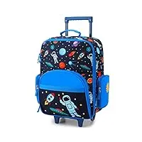 ravuo bagages enfants pour garçons, mignon valises pour enfants tout-petits bagages de voyage légers avec grande poche avant pour l'école et la nuit