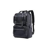 ardema sacs d'ordinateur portable d'ordinateur d'ordinateur en cuir véritable for hommes sacs de voyage d'affaires sac à dos décontracté sacs bookpacs