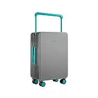 tuplus valise voyage à roulettes-valise moyenne abs bagage cabine rigide serrure tsa, série straight to heart，66.5 x 43 x 25.5 cm/ 62l, gris vert