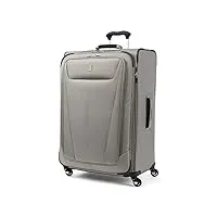 travelpro maxlite 5-softside valise extensible à roulettes pivotantes, champagne, checked-medium 25-inch, carreaux moyen 63,5 cm