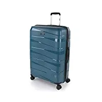 jaslen - valise grande taille rigide 4 roulettes - résistante valise grande taille xxl légère - valise soute avion de voyage résistante en matériau pp. combinaison tsa 161370, brun métallique