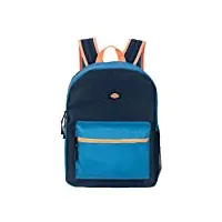 dickies sac à dos classique avec logo résistant à l'eau pour ordinateur portable de 15,6", bleu marine/orange.