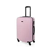 itaca - valise moyenne, valises rigides, valise rigide, valise semaine pour tout voyage, valise soute de luxe 71160, rose