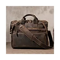 une épaule messenger en cuir porte-documents hommes voyage sac d'affaires valise sac rétro banlieue sac porte-documents (a comme le montre l'image)