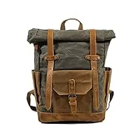 sac à dos de voyage en toile de couleur contrastée sac d'école d'ordinateur grande capacité sac à dos pour femmes en plein air sac à dos pour hommes (d taille unique)