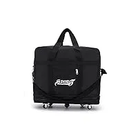 multions valise à roulettes extensible et pliable - léger - approuvé en cabine - avec roulettes, noir , s