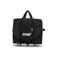 valise pliable extensible 2022 - sac de voyage léger - approuvé par la cabine - avec roulettes - valise à main, noir , m