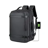 miswan sac à dos bagage cabine 45x36x20 easyjet sac cabine avion sac de weekend avec chargement usb sac à dos imperméable expansible sac à dos de voyage pour 17.3" ordinateur portable homme & femme