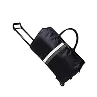 valise trolley de voyage valise super légère approuvée en cabine valise à roue de voyage valise sacs à roulettes (color : black and white strips, size : large) little surprise