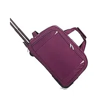 valise trolley de voyage sac fourre-tout à roulettes valise de cabine - bagage de cabine valise à roulettes légère parfaitement adaptée à la plupart des grandes compagnies aériennes (color : purple,