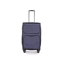 stratic bendigo light+ valise souple valise à roulettes avec serrure à valise tsa 4 roulettes extensible, bleu marine, taille unique, medium (