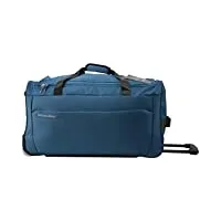 metzelder sac de voyage trolley à roulettes runner valise souple tendance garantie 1 an (bleu (blue), taille moyenne (soute)_63x32x34cm_63l_2,5kg)