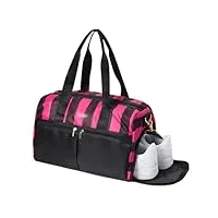 yanyueshop sac de sport sac à bandoulière femme grand fourre-tout sac de voyage sac à dos bagage yoga natation sac fourre-tout (color : black, size : 41 * 28 * 24cm)