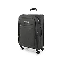 jaslen - valise grande taille et valise souple à roulettes - valise soute avion 23kg, valise xl pratique. cadenas à combinaison 101160, anthracite