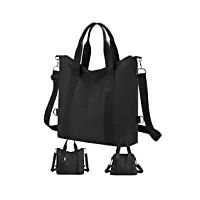 livacasa sac a main femme, 13.4 inch a4 hydrofuge 2 en 1 sac cabas et sacs bandoulière,multifonctionnel de grande capacité tote bag sac ordinateur pour les cours,travailler et le shopping