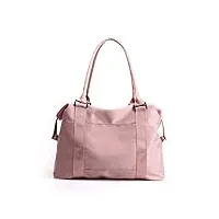 porrasso sac de voyage pour femme grande sac à main fourre-tout sac de sport grande sac de fitness duffel bag sac d'épaule rose