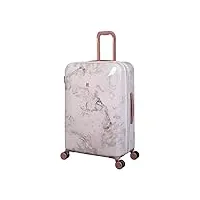 it luggage sheen spinner extensible à 8 roues rigides 71,1 cm, imprimé marmo rose, 27", sheen valise rigide extensible à 8 roues pivotantes 71,1 cm