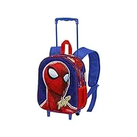 marvel spiderman sides-sac à dos 3d à roulettes petit, bleu