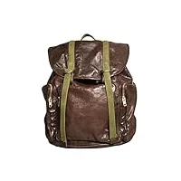 waxd sac à dos en cuir sac à dos en cuir pour hommes étanche grande capacité sac à dos pour ordinateur portable pour hommes étudiant loisirs voyage bureau sac à dos voyage scolaire